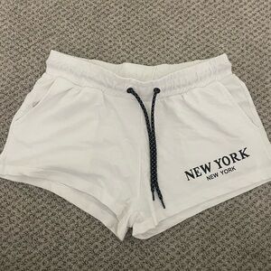 Women's White Athletic Shorts